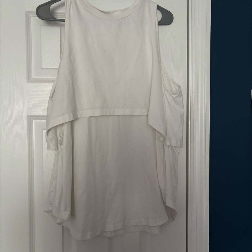 SHEIN White Layered Tank Top